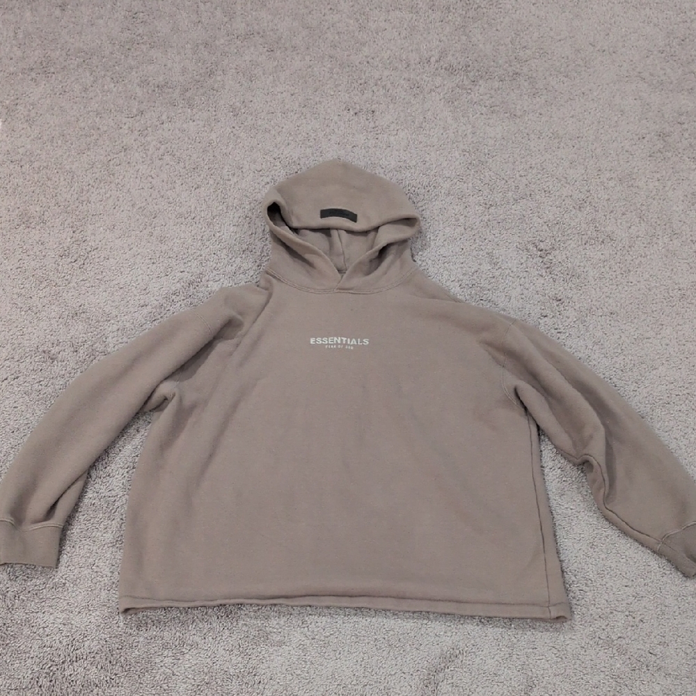 Fear Of God Essentials Men's Beige Hoodie Sweater S